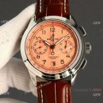 Swiss Made Copy Breitling Premier Cal.B01 Chrono Orange Dial Leather Strap